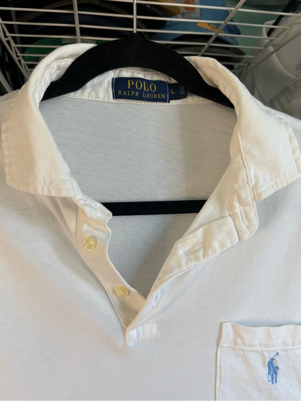 Ralph Lauren White Short-Sleeve Polo with Pocket